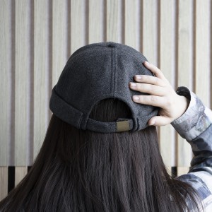 Lipodo Port Docker Cap (Docker Hat) – Winter Hat in Black, Blue, Grey, Bordeaux Red – Sailor Hat One Size (54-61 cm) – with Velcro Fastening – Hat Fitting On The Head – Autumn/Winter