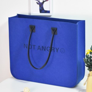 Custom color women bags felt shoulder bag tote felt handbag fashionable felt shopping bag