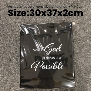 Black PU Handles Felt Handbag with Customized Logo Felt Shopping Bag