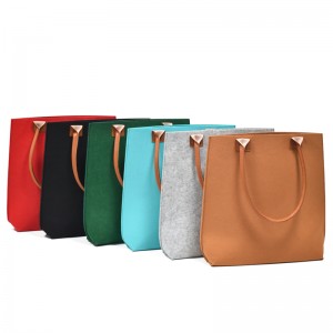 2023 trending hot products women bags felt shoulder bag tote felt handbag felt shopping bag