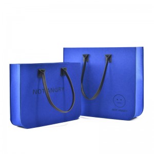 Custom color women bags felt shoulder bag tote felt handbag fashionable felt shopping bag