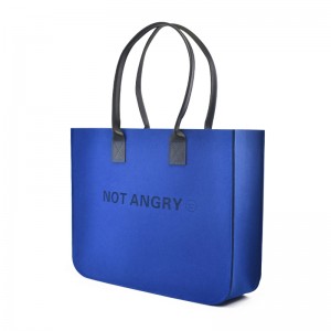 Custom color women bags felt shoulder bag tote felt handbag fashionable felt shopping bag