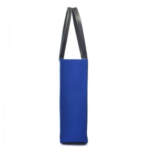 Custom color women bags felt shoulder bag tote felt handbag fashionable felt shopping bag