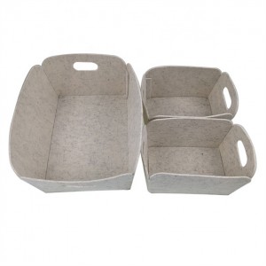 3 pcs Nordic Felt Material Dirty Clothes Storage Basket bins Multifunction felt Storage Boxes