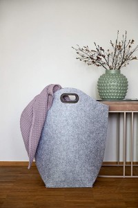 Collapsible Eco-friendly 100% polyester felt laundry storage basket laundry organizer