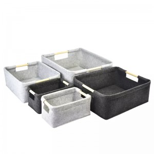 Collapsible Felt Storage Basket for Dog and Cat Toys Food