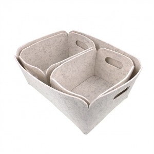 3 pcs Nordic Felt Material Dirty Clothes Storage Basket bins Multifunction felt Storage Boxes