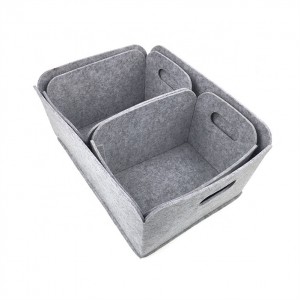 3 pcs Nordic Felt Material Dirty Clothes Storage Basket bins Multifunction felt Storage Boxes