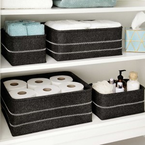 4-Piece Set Classics Felt Storage Baskets