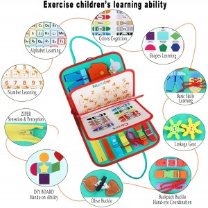 educational sensory montessori toys oem basic skills toddlers felt busy board