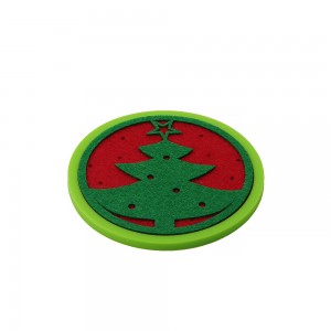 Christmas Decorations Red Felt Coasters