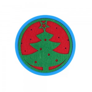 Christmas Decorations Red Felt Coasters