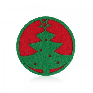 Christmas Decorations Red Felt Coasters