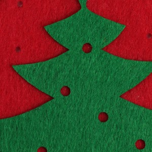 Christmas Decorations Red Felt Coasters