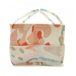 Portable Foldable Durable Baby Diaper Caddy Felt Storage Basket Bag For Changing Table