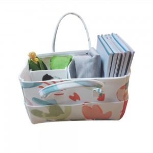Portable Foldable Durable Baby Diaper Caddy Felt Storage Basket Bag For Changing Table
