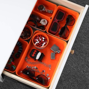 Custom felt office storage bin box