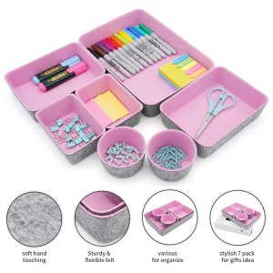 Office Felt Storage Bin Set