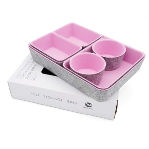 Multifunctional felt storage bin box