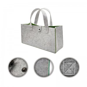 Wholesale best selling felt firewood storage basket felt kids toy laundry bag