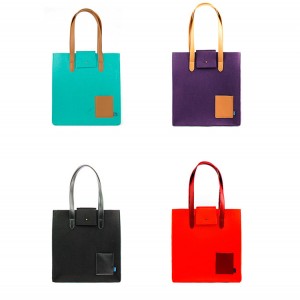 Fashionable Eco- friendly simple design shopping tote bag felt hand bag for women
