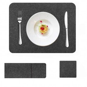 Wholesale Felt placemat mug coaster set 4 mm thick felt table place mat