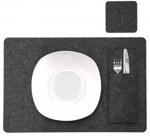 Wholesale Felt placemat mug coaster set 4 mm thick felt table place mat