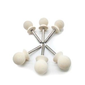 mounted point ball shape wool felt polishing bobs