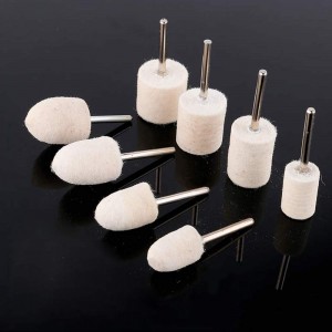 Drill Polishing Point Jewelry Buffing Wool Felt Bob