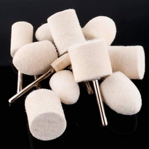 Drill Polishing Point Jewelry Buffing Wool Felt Bob