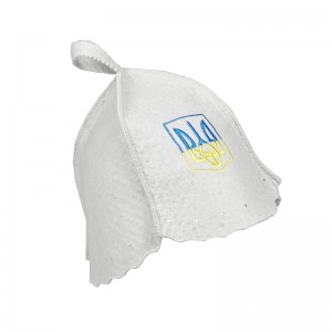 High quality sheep wool felt sauna hat Russian Banya sauna hat with customer embroidery