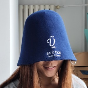 Embroidery LOGO 100% Merino Wool Sauna Hat Custom Color Merino Wool Sauna Hat