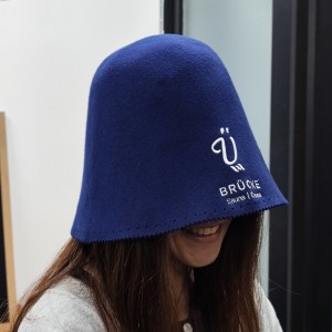 Embroidery LOGO 100% Merino Wool Sauna Hat Custom Color Merino Wool Sauna Hat