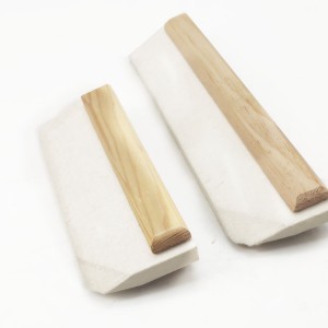 Felt applicator wool felt squeegee with wood handle