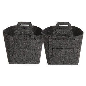 Collapsible felt storage organizer bin