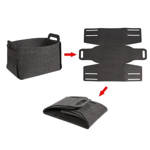 Collapsible felt storage organizer bin