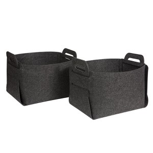 Collapsible felt storage organizer bin