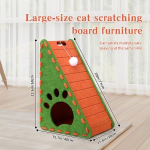 Popular Acoustic Felt Panel Cat Bed – Cute Durable Cat Cave House, New Eco-friendly Pet Bed for Indoor Pet Supplies