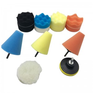 14pcs foam and wool polishing pad kits