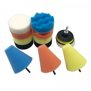 14pcs foam and wool polishing pad kits