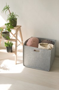 Classic Open-Top Felt Storage , perfect for both office and bedroom organization.