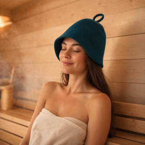 Wool Felt Sauna Hat Black Hair Protection Spa Sauna Accs For Bath Protection Sweat Steam Waterproof Handmade Felt