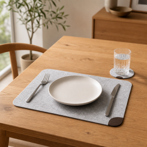 Felt Table Placemat Heat Resistant Eco-Friendly Polyester Felt Place Mat