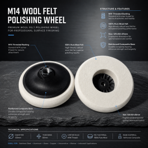 wool felt wheel with M14 thread