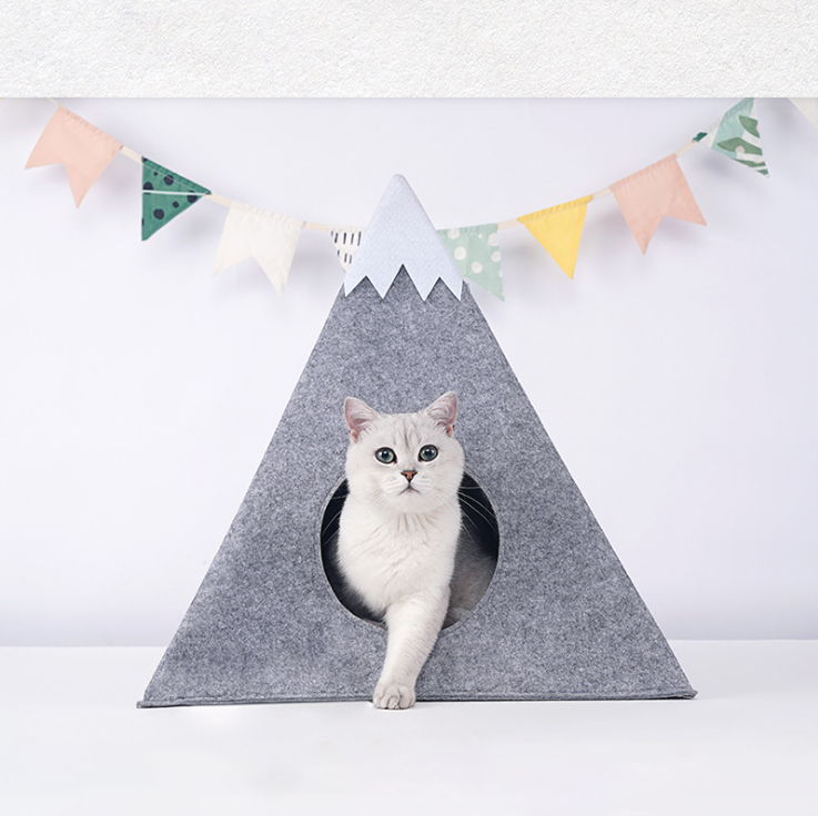 Good Quality Felt Fabric - Felt Cat House with Snowberg – Rolking