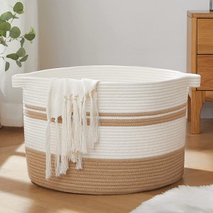 Cotton Rope Laundry Basket with Handles