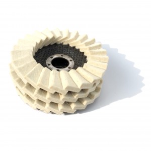 High Quality Medical Glass Marble Metal Buffing Wheel Flap Felt Disc Wool Felt Flap Polishing Wheels