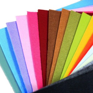 Hot sale 100% needle punched polyester 1-5mm felt fabric