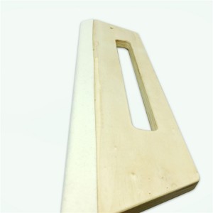 custom logo printed vinyl application wrap tools wooden felt squeegee handle felt scraper silver