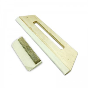 custom laser logo vinyl application wrap tools wooden felt squeegee handle felt scraper silver